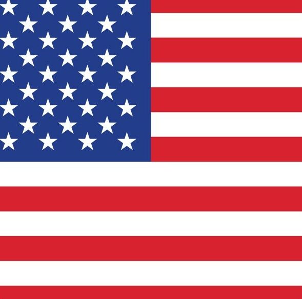 Sticker carre drapeau usa