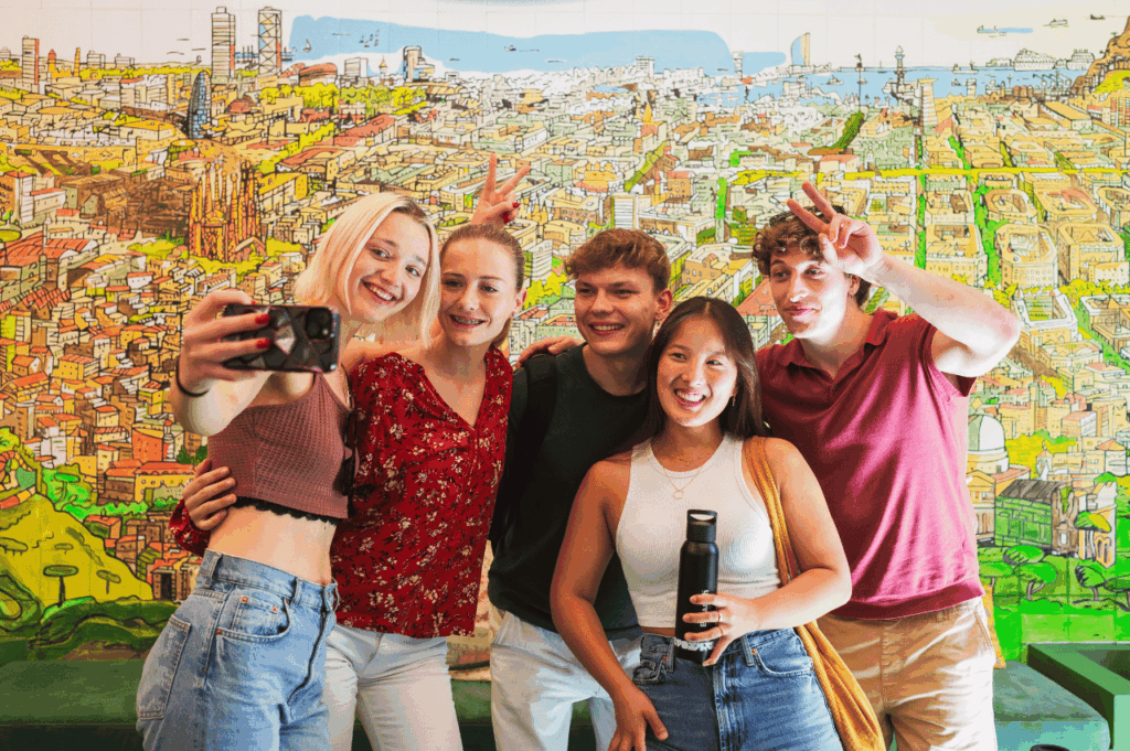 ecole d'espagnol &agrave; barcelone, etudiants